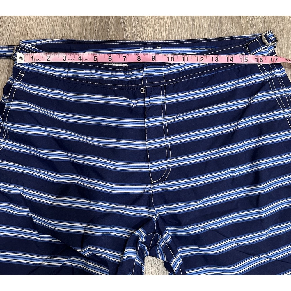 Polo Ralph Lauren Shorts Mens 34 Swim Trunks Blue White Striped Mesh Liner Short - Picture 11 of 14